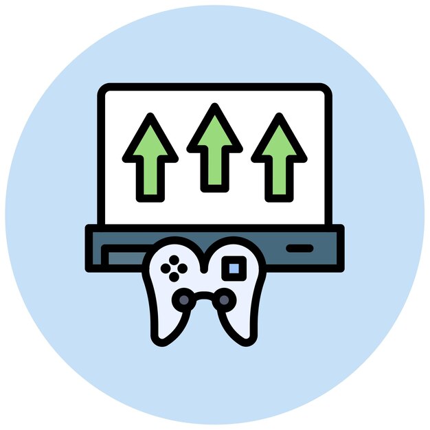 game publishing icon vector image can be used for game design