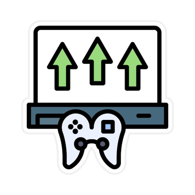game publishing icon vector image can be used for game design