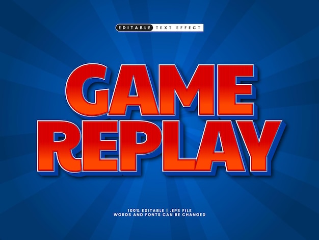 game replay editable text effect in game and battle text style