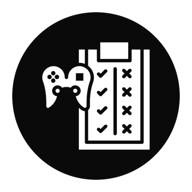 game rules icon vector image can be used for game design