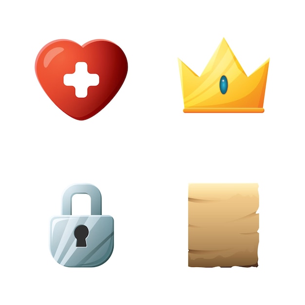 game ui assets kit user interface icons vector