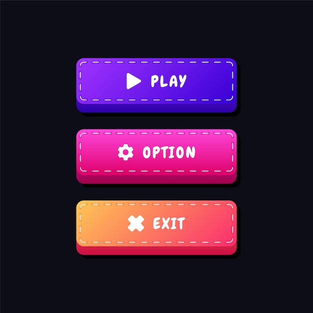 Game ui set buttons