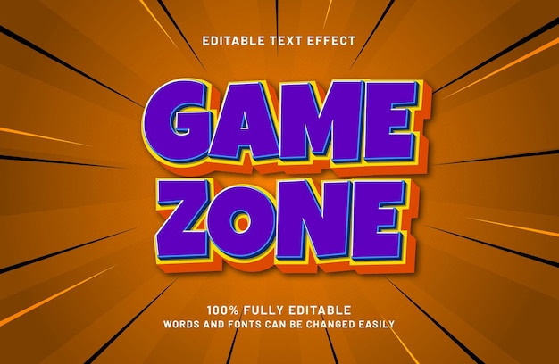 game zone editable text effect in speed and kids text style