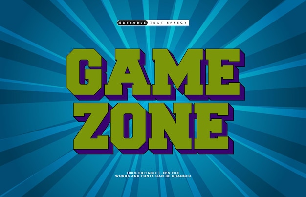 game zone editable text effect with a play and joyful text effect