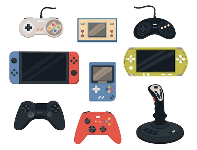 Gamepad set with portable game gadget joystick playing controller