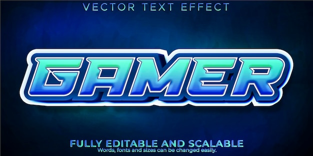 Gamer text effect editable esport and game text style