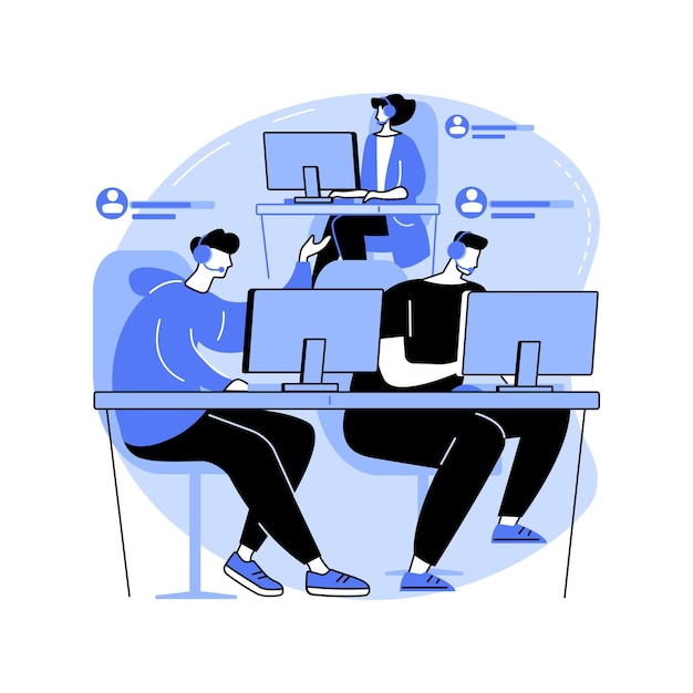 Gaming club isolated cartoon vector illustrations