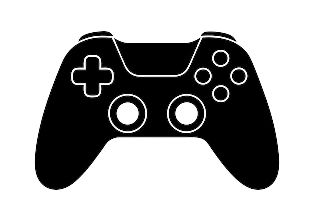 Gaming Console silhouette vector with white background