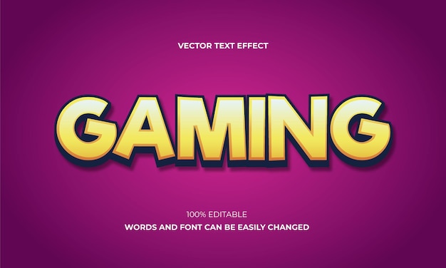 gaming editable text effect 3d style text effect free vector