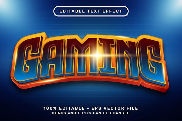gaming  light color 3d text effect and editable text effect