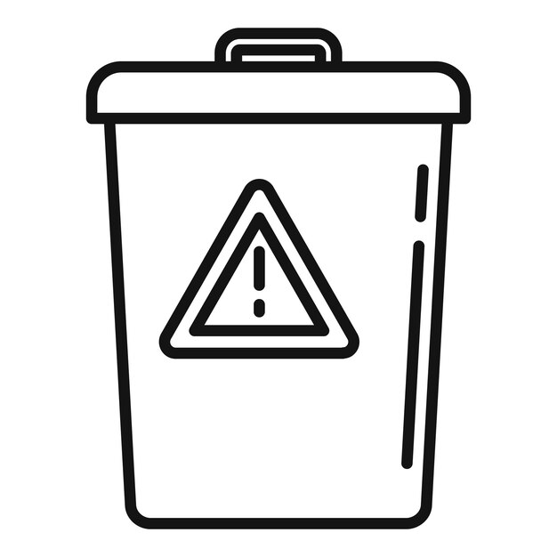 Garbage bin icon Outline garbage bin vector icon for web design isolated on white background