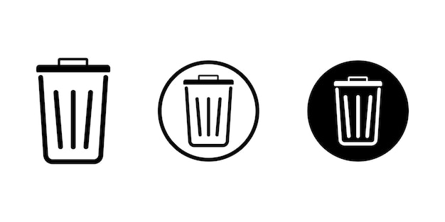 Garbage box for design Basket simple vector icon Trash vector illustration