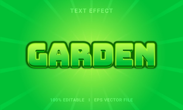 Garden Editable text effect design for illustrator