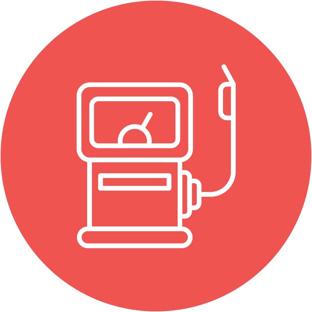 Gas Station Vector Illustration Style