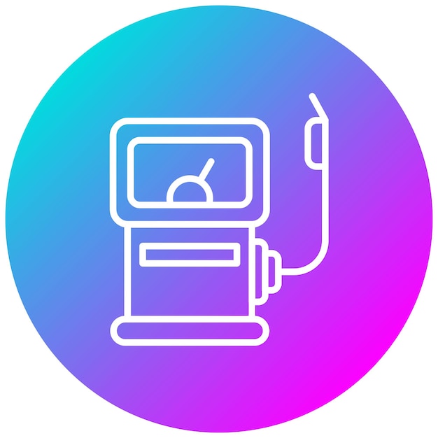 Gas Station Vector Illustration Style