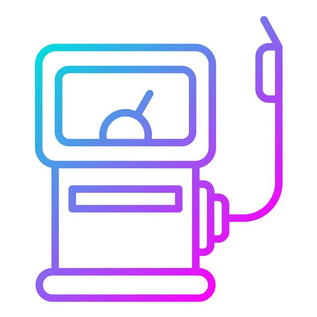 Gas Station Vector Illustration Style