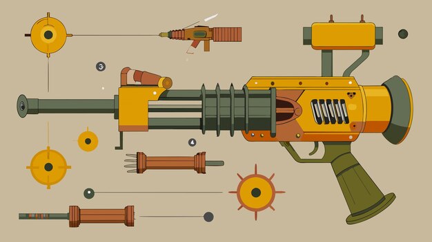 gatling-vektorgrafik illustration EPS-källfilformat förlustfri skalning ikondesign