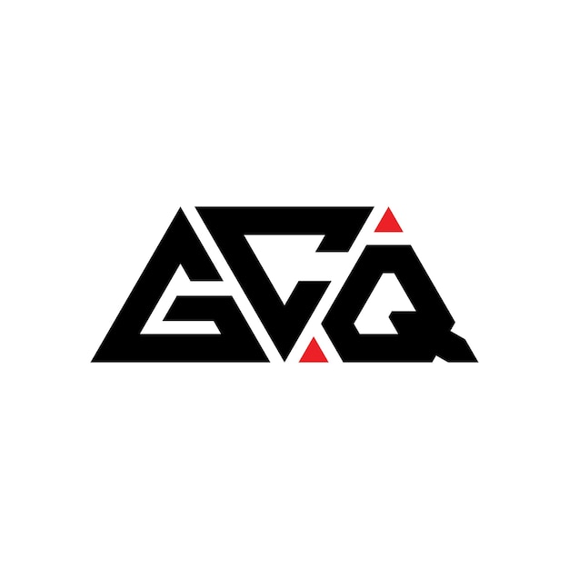 GCQ triangle letter logo design with triangle shape GCQ triangle logo design monogram GCQ triangle vector logo template with red color GCQ triangular logo Simple Elegant and Luxurious Logo GCQ