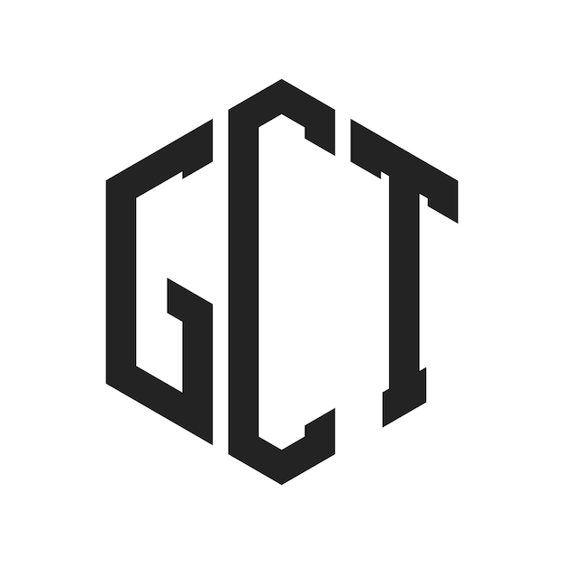 GCT Logo Design Initial Letter GCT Monogram Logo using Hexagon shape