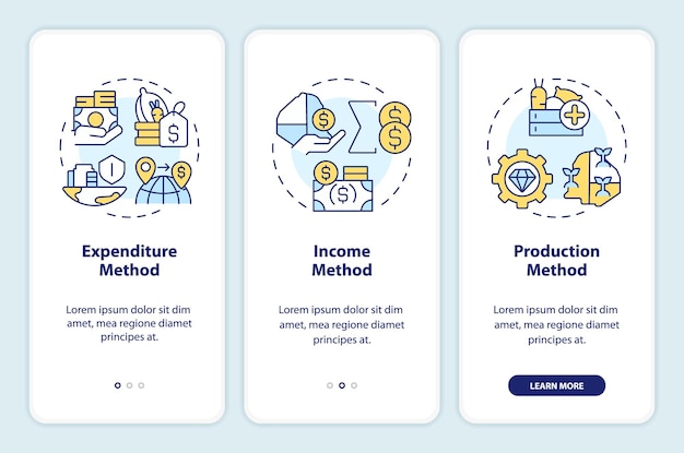 gdp calculating onboarding mobile app screen