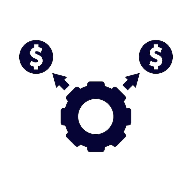 gear management setting optimization process money dollar money management icon