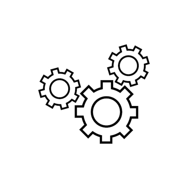 gear transmission icon vector template logo trendy collection flat design