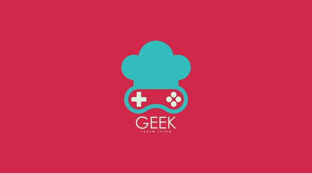 Geek Logo Design Concept Vector Geek Logo Template in Flat Color Design Style