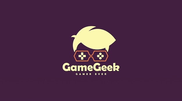 Geek Logo Design Concept Vector Geek Logo Template in Flat Color Design Style
