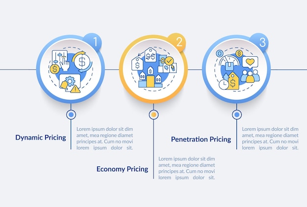 general pricing approaches circle infographic template