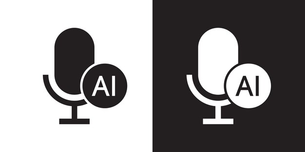 Generate music by AI icon Artificial intelligence creates music concepts Machine learning text to generate Musical UI UX design for app and web Vector illustration