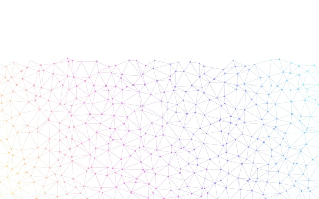 Geometric abstract background with connected dots and lines Molecular structure and communication Digital technology background and network connection Vector illustration EPS10 for business design