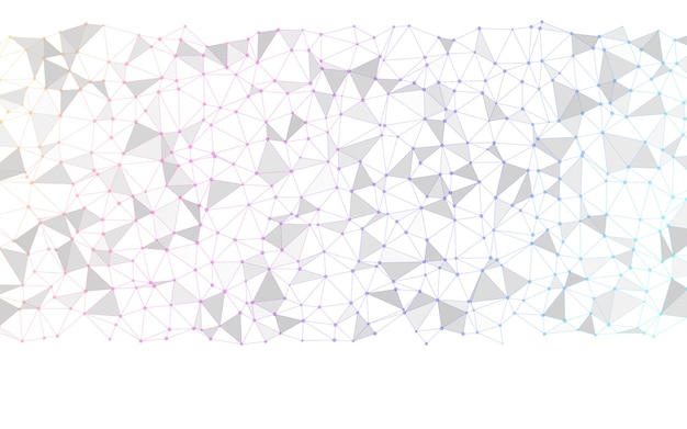 Geometric abstract background with connected dots and lines Molecular structure and communication Digital technology background and network connection Vector illustration EPS10 for business design