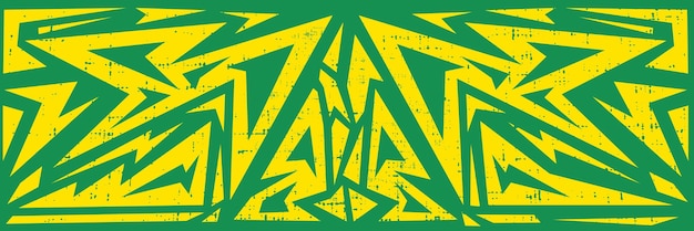 geometric abstract banner design in yellow and green color