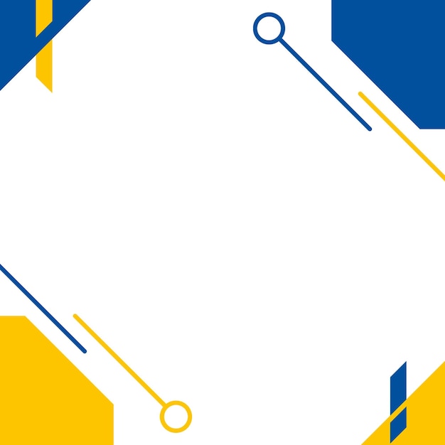 geometric abstract composition in blue and yellow