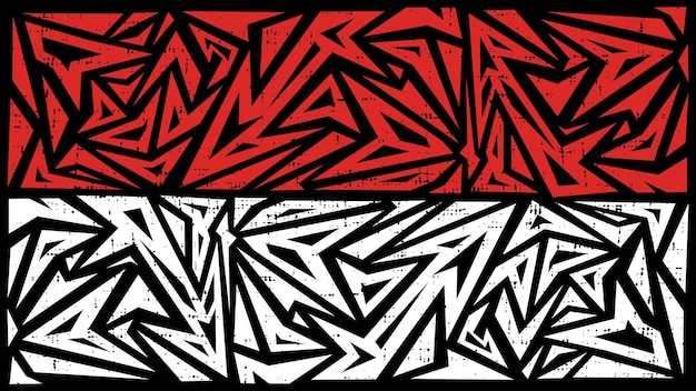 geometric abstract design presentation background in red white and black color