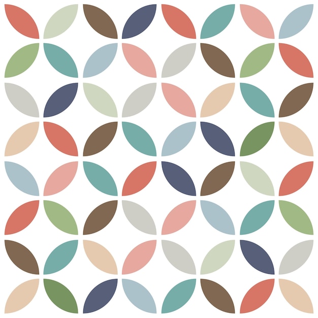 geometric abstract pattern in retro colors or modern vintage colors
