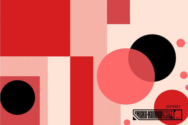 Geometric Abstract Red Shapes Design