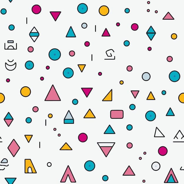 Geometric abstract seamless pattern vector