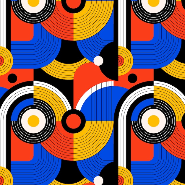 Geometric abstract shapes  pattern