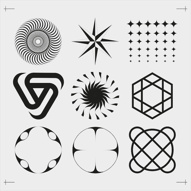 Geometric Abstract Shapes Set