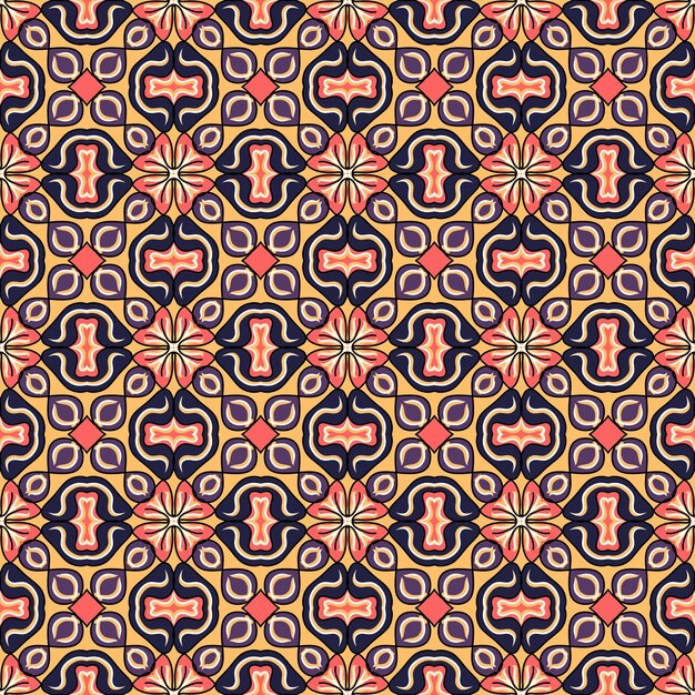 Geometric and Floral Tile Design