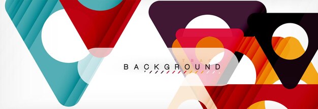 Geometric background circles and triangles shapes banner Illustration for business brochure or flyer presentation and web design layout