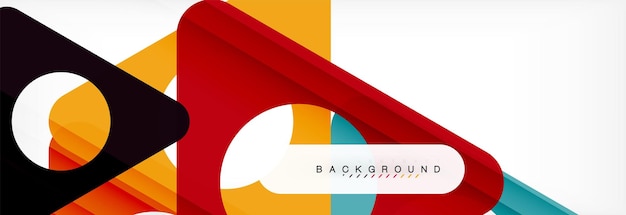geometric background circles and triangles shapes banner illustration for business brochure or flyer presentation and web design layout