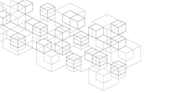 Geometric background from cubesTechnology background Abstract linesVector illustration