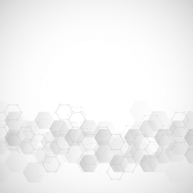 geometric background texture with molecular structures and chemical engineering