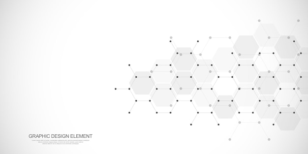 Geometric background with hexagons pattern