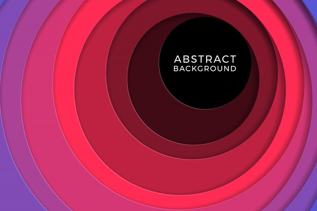 geometric background with realistic paper cut red layers