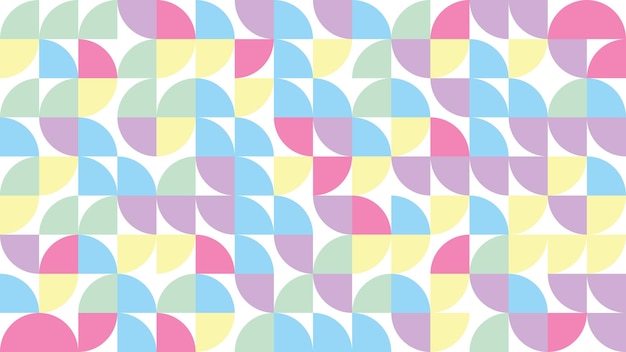 Geometric Bauhuas Pattern Vector pastel Colorful Geometric background Geometric Pattern Seamless