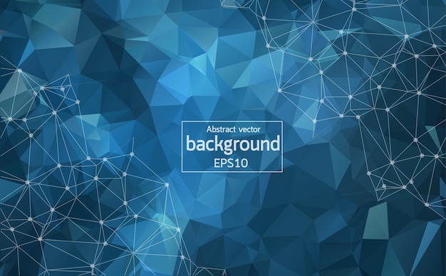 Geometric Blue Polygonal background 