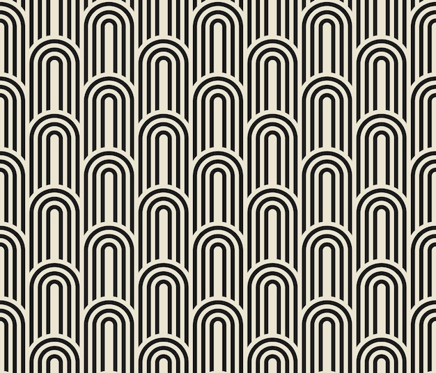 geometric bold oval line pattern